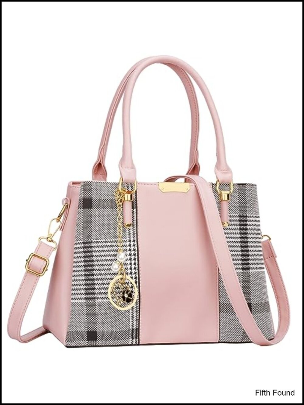 PU Leather Satchel Top Handle Handbag Purse with Multi Compartments